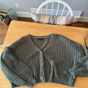 Cropped Green Sweater